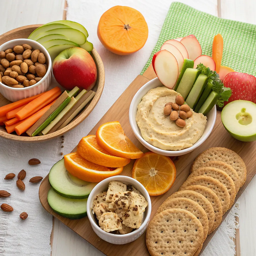 Assortment of healthy snacks